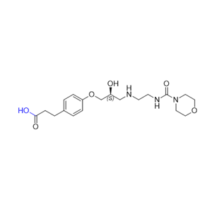 兰地洛尔杂质11,(S)-3-(4-(2-hydroxy-3-((2-(morpholine-4-carboxamido)ethyl)amino)pr opoxy)phenyl)propanoic acid