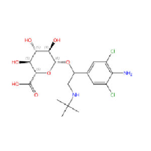 克伦特罗葡糖苷酸,1-(4-Amino-3,5-dichlorophenyl)-2-[(1,1-dimethylethyl)amino]ethyl β-D-glucopyranosiduronic acid