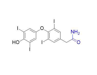 左甲状腺素杂质11,2-[4-(4-Hydroxy-3,5-diiodophenoxy)-3,5-diiodophenyl]acetamide