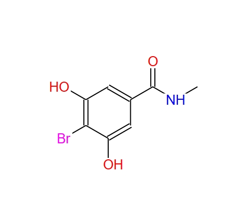 3.5-二羟基-4-溴苯甲酰胺,4-Bromo-3,5-dihydroxy-N-methylbenzamide