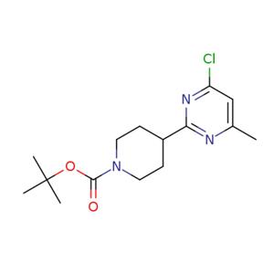4-(4-chloro-6-methylpyrimidin-2-yl)piperidine-1-carboxylic acid tertbutyl ester