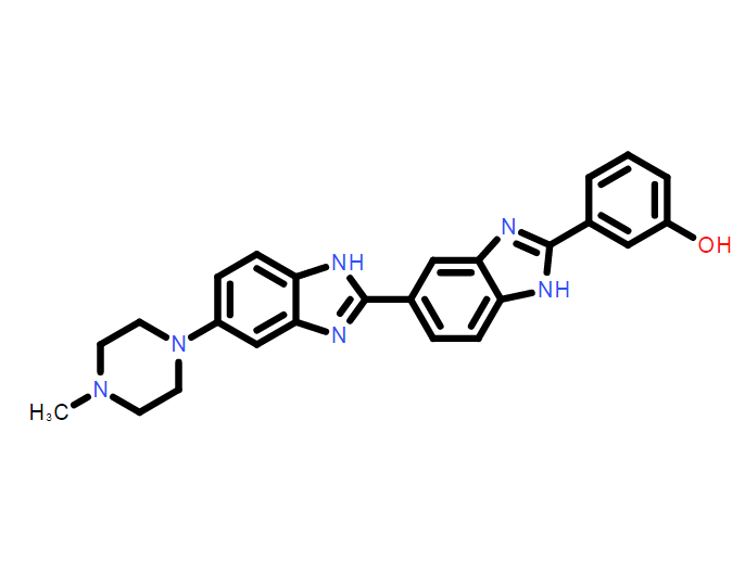 3-(5-(4-甲基哌嗪-1-基)-1H,1'H-[2,5'-联苯并[d]咪唑]-2'-基)苯酚,3-(5-(4-Methylpiperazin-1-yl)-1H,1'H-[2,5'-bibenzo[d]imidazol]-2'-yl)phenol