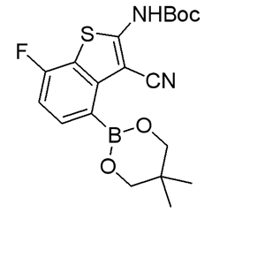 叔丁基(3-氰基-4-(5,5-二甲基-1,3,2-二氧杂硼酸-2-基)-7-氟苯并[B]噻吩-2-基)氨基甲酸叔丁酯