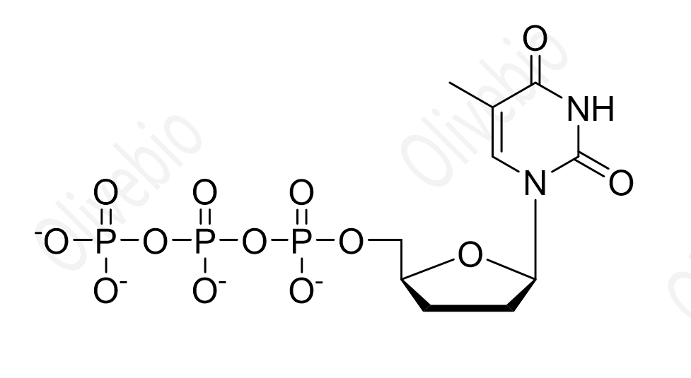 2',3'-二脫氧胸腺嘧啶核苷 5'-三磷酸四鈉,2',3'-dideoxythymidine triphosphate