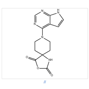 3-Oxa-1,8-diazaspiro[4.5]decane-2,4-dione, 8-(7H-pyrrolo[2,3-d]pyrimidin-4-yl)-,3-Oxa-1,8-diazaspiro[4.5]decane-2,4-dione, 8-(7H-pyrrolo[2,3-d]pyrimidin-4-yl)-