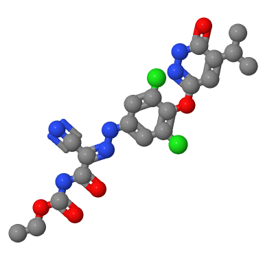 (Z)-乙基 (2-氰基-2-(2-(3,5-二氯-4-((5-异丙基-6-氧亚基-1,6-二氢哒嗪-3-基)氧代)苯基)亚肼基)乙酰基)氨基甲酯,(Z)-ethyl (2-cyano-2-(2-(3,5-dichloro-4-((5-isopropyl-6-oxo-1,6-dihydropyridazin-3-yl)oxy)phenyl)hydrazono)acetyl)carbamate(WXG00198)