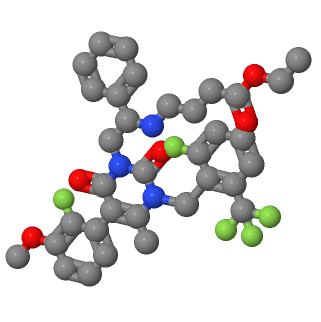(R)-4-((2-(5-(2-氟-3-甲氧苯基)-3-(2-氟-6-(三氟甲基)苯甲基)-4-甲基-2,6-二氧代-2,3-二氢嘧啶-1(6H) –基)-1-苯乙基)氨基)正丁酸乙酯,4-[[(1R)-2-[5-(2-fluoro-3-methoxyphenyl)-3-[[2-fluoro-6-(trifluoromethyl)phenyl]methyl]-3,6-dihydro-4-methyl-2,6-dioxo-1(2H)-pyrimidinyl]-1-phenylethyl]amino]-, ethyl ester
