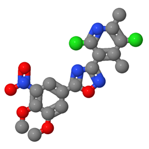 Pyridine, 2,5-dichloro-3-[5-(3,4-dimethoxy-5-nitrophenyl)-1,2,4-oxadiazol-3-yl]-4,6-dimethyl-