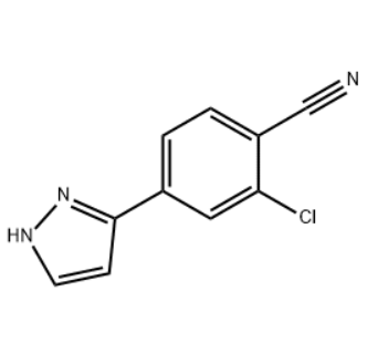 2-氯-4-(1H-吡唑-3-基)苯甲腈,2-Chloro-4-(1H-Pyrazol-5-Yl)Benzonitrile