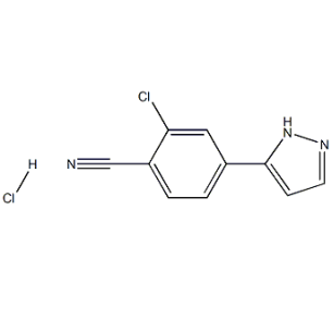 2-氯-4-(1H-吡唑-5-基)苯甲腈盐酸盐,2-Chloro-4-(1h-pyrazol-5-yl)benzonitrile hydrochloride