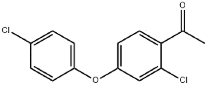 2-氯-4-(4-氯苯氧基)苯乙酮,1-[2-Chloro-4-(4-chlorophenoxy)phenyl]ethan-1-one