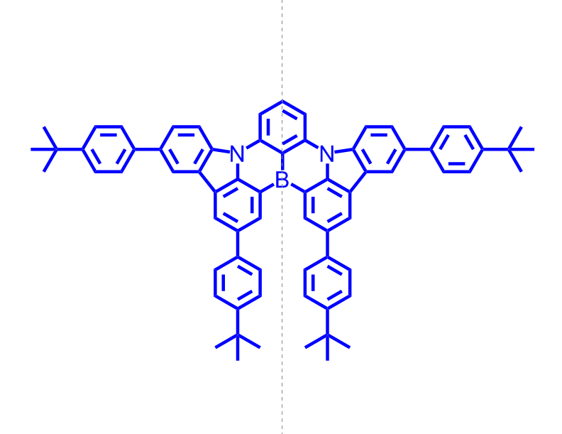 2,5,15,18-Tetrakis[4-(1,1-dimethylethyl)phenyl]indolo[3,2,1-de]indolo[3',2',1':8,1][1,4]benzazaborino[2,3,4-kl]phenazaborine,2,5,15,18-Tetrakis[4-(1,1-dimethylethyl)phenyl]indolo[3,2,1-de]indolo[3',2',1':8,1][1,4]benzazaborino[2,3,4-kl]phenazaborine