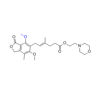 嗎替麥考酚酯雜質(zhì)04,2-morpholinoethyl (E)-6-(4,6-dimethoxy-7-methyl-3-oxo-1,3- dihydroisobenzofuran-5-yl)-4-methylhex-4-enoate