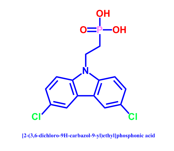 [2-(3,6-dichloro-9H-carbazol-9-yl)ethyl]phosphonic acid,[2-(3,6-dichloro-9H-carbazol-9-yl)ethyl]phosphonic acid