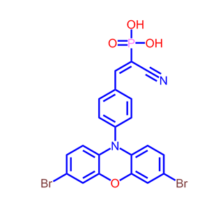 (E)-(1-cyano-2-(4-(3,7-dibromo-10H-phenoxazin-10-yl)phenyl)vinyl)phosphonic acid