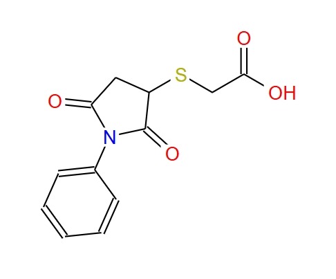 [(2,5-二氧代-1-苯基吡咯烷-3-基)硫代]-乙酸,(2,5-DIOXO-1-PHENYL-PYRROLIDIN-3-YLSULFANYL)-ACETIC ACID