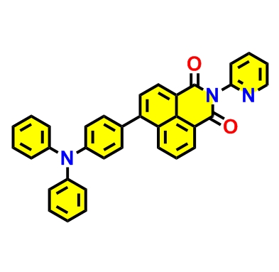 6-（4-（二苯基氨基）苯基）-2-（吡啶-2-基）-1H-苯并[d]異喹啉-1,3（2H）-二酮,6-(4-(diphenylamino)phenyl)-2-(pyridin-2-yl)-1H-benzo[de]isoquinoline-1,3(2H)-dione