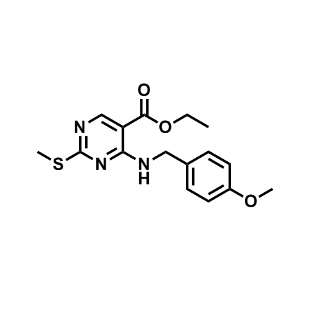 4-((4-甲氧基苄基)氨基)-2-(甲硫基)嘧啶-5-羧酸乙酯,Ethyl 4-((4-methoxybenzyl)amino)-2-(methylthio)pyrimidine-5-carboxylate