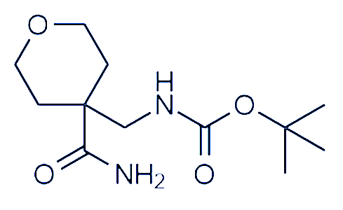 氨基甲酸叔丁酯((4-氨基甲?；臍?2H-吡喃-4-基)甲基),tert-Butyl ((4-carbamoyltetrahydro-2H-pyran-4-yl)methyl)carbamate