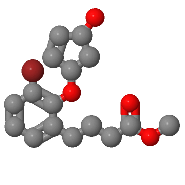 3-溴-2-[(4-羟基-2-环戊烯-1-基)氧]-苯丁酸甲酯,Benzenebutanoic acid, 3-bromo-2-[(4-hydroxy-2-cyclopenten-1-yl)oxy]-, methyl ester