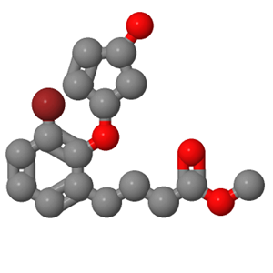 3-溴-2-[(4-羟基-2-环戊烯-1-基)氧]-苯丁酸甲酯,Benzenebutanoic acid, 3-bromo-2-[(4-hydroxy-2-cyclopenten-1-yl)oxy]-, methyl ester