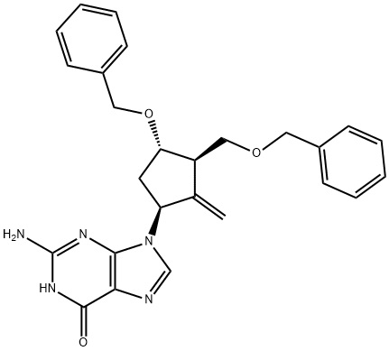 2-氨基-1,9-二氫-9-[(1S,3R,4S)-4-芐氧基-3-芐氧基甲基-2-亞甲基環(huán)戊基]-6H-嘌呤-6-酮,2-Amino-1,9-dihydro-9-[(1S,3R,4S)-4-(benzyloxy)-3-(benzyloxymethyl)-2-methylenecyclopentyl]-6H-purin-6-one