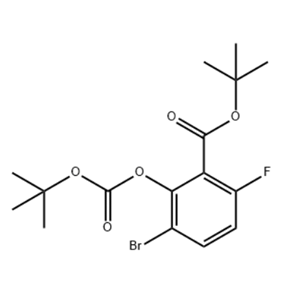 Benzoic acid, 3-bromo-2-[[(1,1-dimethylethoxy)carbonyl]oxy]-6-fluoro-, 1,1-dimethylethyl ester