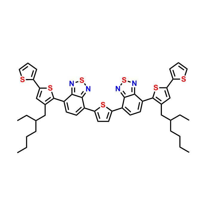 2,5-bis(7-(4-(2-ethylhexyl)-[2,2'-bithiophen]-5-yl)benzo[c][1,2,5]thiadiazol-4-yl)thiophene,2,5-bis(7-(4-(2-ethylhexyl)-[2,2'-bithiophen]-5-yl)benzo[c][1,2,5]thiadiazol-4-yl)thiophene