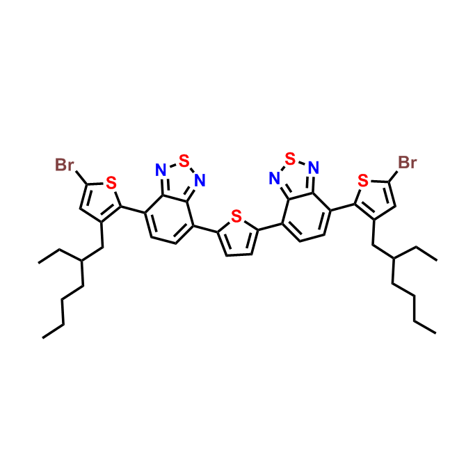 2,5-bis(7-(5-bromo-3-(2-ethylhexyl)thiophen-2-yl)benzo[c][1,2,5]thiadiazol-4-yl)thiophene,2,5-bis(7-(5-bromo-3-(2-ethylhexyl)thiophen-2-yl)benzo[c][1,2,5]thiadiazol-4-yl)thiophene