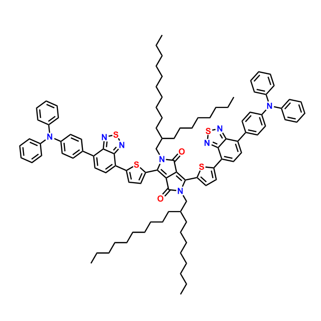 3,6-bis(5-(7-(4-(diphenylamino)phenyl)benzo[c][1,2,5]thiadiazol-4-yl)thiophen-2-yl)-2,5-bis(2-octyldodecyl)-2,5-dihydropyrrolo[3,4-c]pyrrole-1,4-dione,3,6-bis(5-(7-(4-(diphenylamino)phenyl)benzo[c][1,2,5]thiadiazol-4-yl)thiophen-2-yl)-2,5-bis(2-octyldodecyl)-2,5-dihydropyrrolo[3,4-c]pyrrole-1,4-dione