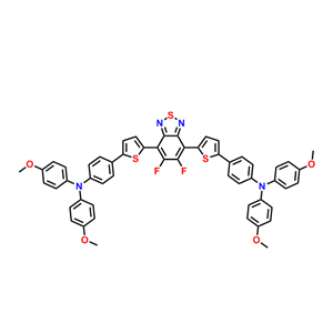 4,4'-((5,6-difluorobenzo[c][1,2,5]thiadiazole-4,7-diyl)bis(thiophene-5,2-diyl))bis(N,N-bis(4-methoxyphenyl)aniline)