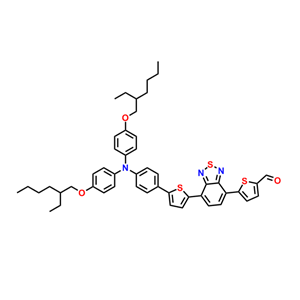 5-(7-(5-(4-(bis(4-(2-ethylhexyloxy)phenyl)amino)phenyl)thiophen-2-yl)benzo[c][1,2,5]thiadiazol-4-yl)thiophene-2-carbaldehyde
