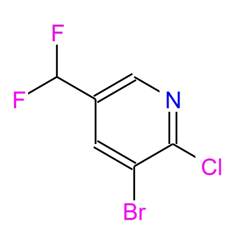 3-溴-2-氯-5-(二氟甲基)吡啶,3-bromo-2-chloro-5-(difluoromethyl)pyridine