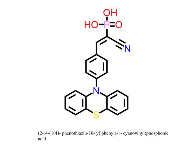 (2-(4-(10H- phenothiazin-10- yl)phenyl)-1- cyanovinyl)phosphonic acid,PTZ-CPA