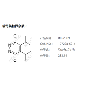 瑞司美替罗杂质9,3,6-dichloro-4,5-diisopropylpyridazine