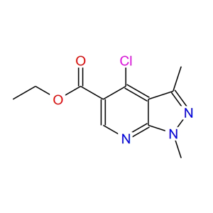 1,3-二甲基-4-氯-1H-吡唑[3,4-B]并吡啶-5-甲酸乙酯