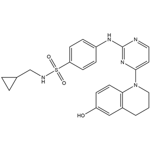 Pyrintegrin,N-(cyclopropylmethyl)-4-((4-(6-hydroxy-3,4-dihydroquinolin-1(2H)-yl)pyrimidin-2-yl)amino)benzenesulfonamide