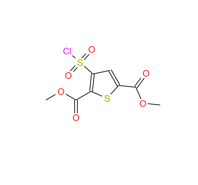 3-(氯磺酰基)噻吩-2,5-二羧酸二甲酯,methyl 5-chloro-3-chlorosuphonylthiophene-2-carboxylate