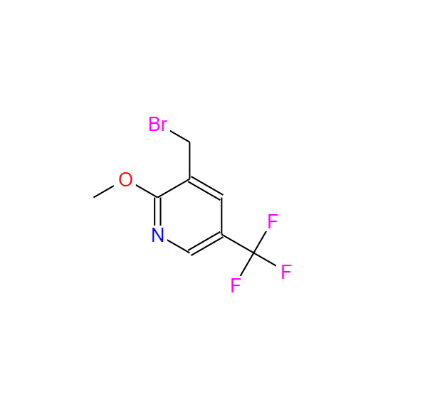 3-溴甲基-2-甲氧基-5-三氟甲基吡啶,3-(bromomethyl)-2-methoxy-5-(trifluoromethyl)pyridine