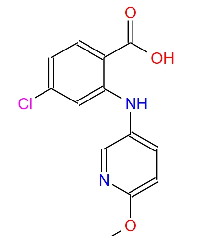 4-氯-2-[(6-甲氧基-3-吡啶基)氨基]苯甲酸,4-Chloro-2-[(6-methoxy-3-pyridinyl)amino] benzoic acid