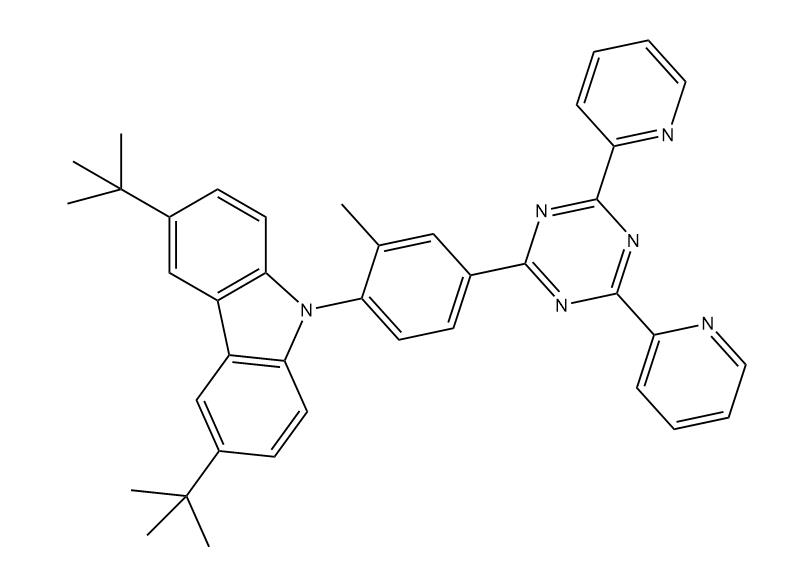 3,6-di-tert-butyl-9-(4-(4,6-di(pyridin-2-yl)-1,3,5-triazin-2-yl)-2-methylphenyl)-9H-carbazole,3,6-di-tert-butyl-9-(4-(4,6-di(pyridin-2-yl)-1,3,5-triazin-2-yl)-2-methylphenyl)-9H-carbazole