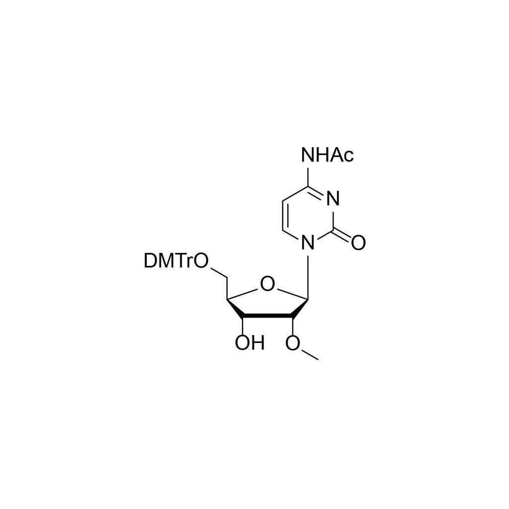 N-乙酰基-5'-O-(4,4'-二甲氧基三苯甲基)-2'-甲氧基胞苷,N4-Ac-DMT-2'-O-Me-5-Me-Cr