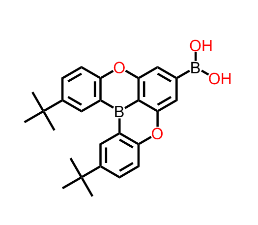 (2,12-di-tert-butyl-5,9-dioxa-13b-boronaphthalene[3,2,1-de]anthracene-7-yl)boronic acid,(2,12-di-tert-butyl-5,9-dioxa-13b-boronaphthalene[3,2,1-de]anthracene-7-yl)boronic acid