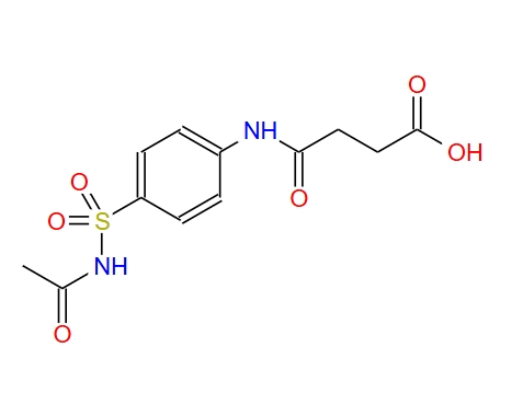 N1-乙酰基-N4-琥珀酰磺胺,4-[[4-[(acetamido)sulphonyl]phenyl]amino]-4-oxobutyric acid