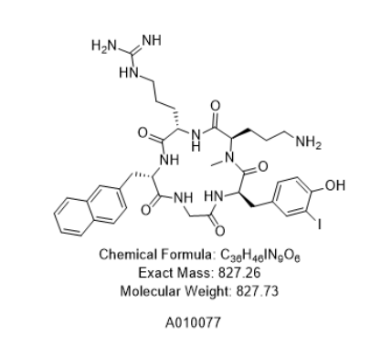 cyclo(DTyr[3-I]-NMe-DOm-Arg-2Nal-Gly),cyclo(DTyr[3-I]-NMe-DOm-Arg-2Nal-Gly)