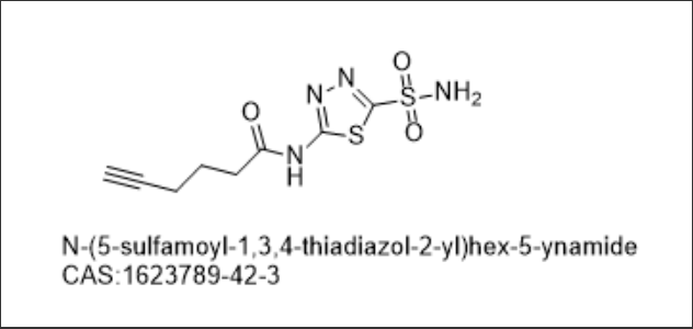 N-(5-sulfamoyl-1,3,4-thiadiazol-2-yl)hex-5-ynamide,N-(5-sulfamoyl-1,3,4-thiadiazol-2-yl)hex-5-ynamide