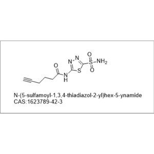 N-(5-sulfamoyl-1,3,4-thiadiazol-2-yl)hex-5-ynamide,N-(5-sulfamoyl-1,3,4-thiadiazol-2-yl)hex-5-ynamide