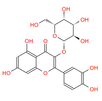 金絲桃苷(海棠因，田基黃甙，海棠黃酮，槲皮素-3-D-半乳糖苷),Hyperoside