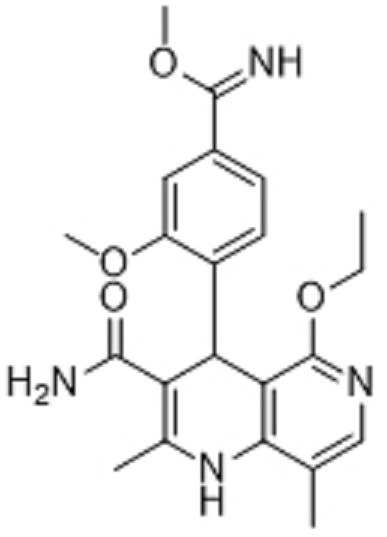 非奈利酮雜質(zhì)8;4-(3-氨基甲?；?5-乙氧基-2,8-二甲基-1,4-二氫-1,6-萘啶-4-基)-3-甲氧基苯甲亞胺甲醚,Benzenecarboximidic acid, 4-[3-(aminocarbonyl)-5-ethoxy-1,4-dihydro-2,8-dimethyl-1,6-naphthyridin-4-yl]-3-methoxy-, methyl ester