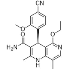 非奈利酮；(4S)-4-(4-氰基-2-甲氧基苯基)-5-乙氧基-1,4-二氢-2,8-二甲基-1,6-萘啶-3-甲酰胺；Finerenone,(4S)-4-(4-cyano-2-methoxyphenyl)-5-ethoxy-2,8-dimethyl-1,4-dihydro-1,6-naphthyridine-3-carboxamide